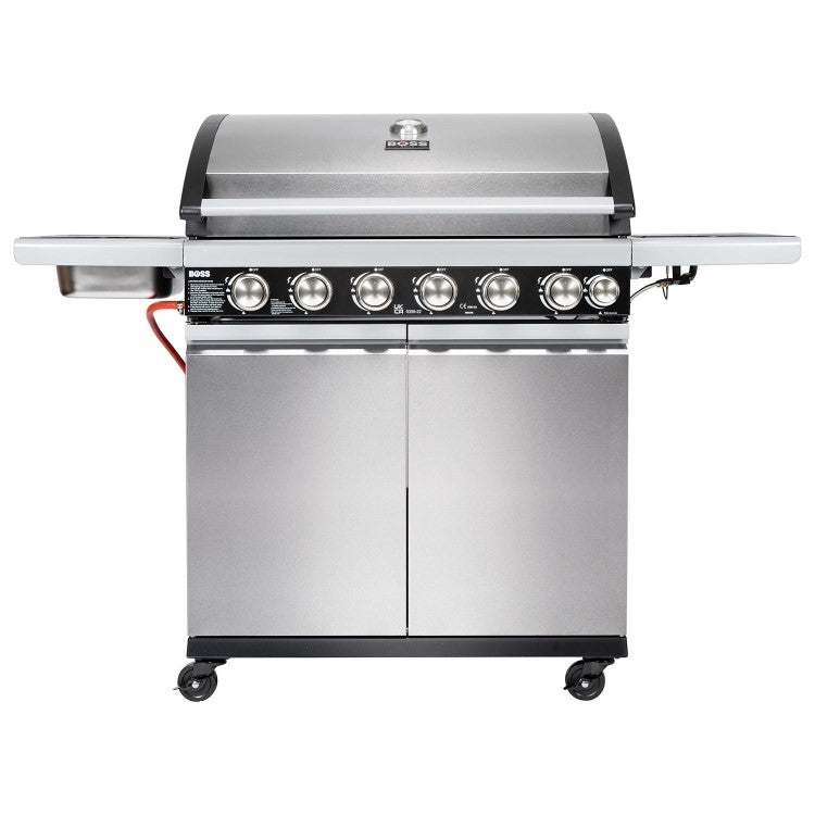 Boss Grill Alabama Elite - 6 Burner Gas BBQ with Side Burner - Stainless Steel SKU: IQBBQ6BSS
