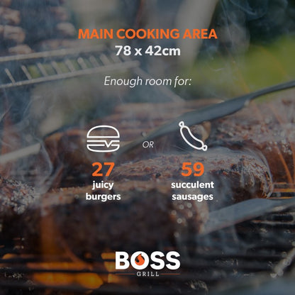 Boss Grill Alabama Elite - 6 Burner Gas BBQ with Side Burner - Stainless Steel   SKU: IQBBQ6BSS