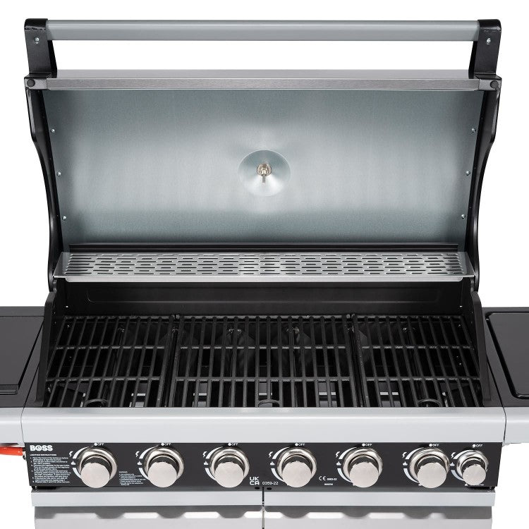 Boss Grill Alabama Elite - 6 Burner Gas BBQ with Side Burner - Stainless Steel   SKU: IQBBQ6BSS