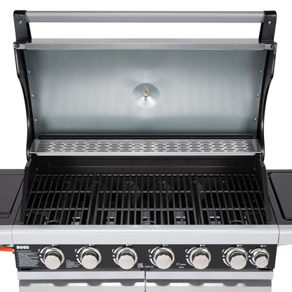 Boss Grill Alabama Elite - 6 Burner Gas BBQ with Side Burner - Stainless Steel   SKU: IQBBQ6BSS