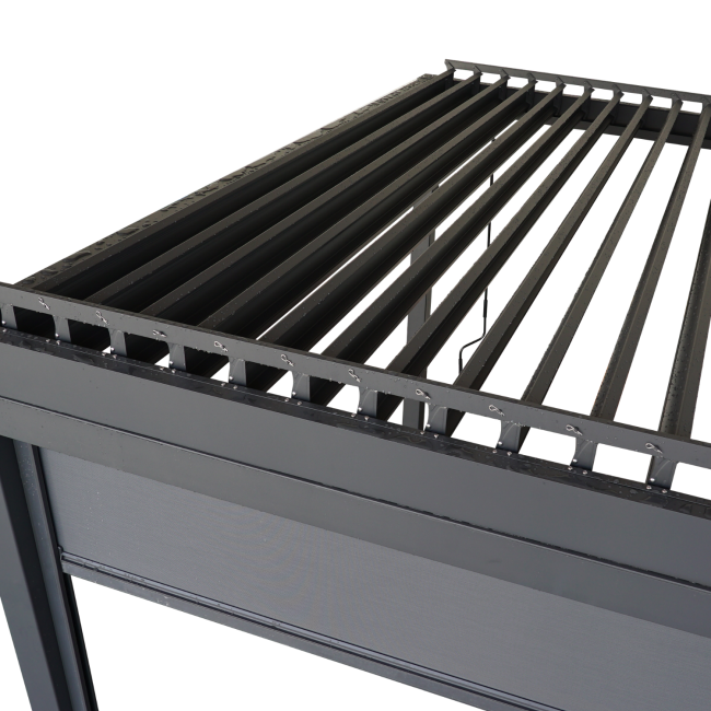Heavy Duty Aluminium Hot Tub Pergola with Louvred Roof - 6 x 3m   SKU: OL6X3