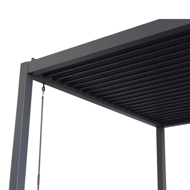 Heavy Duty Aluminium Hot Tub Pergola with Louvred Roof - 6 x 3m   SKU: OL6X3
