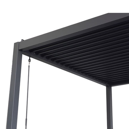 Heavy Duty Aluminium Hot Tub Pergola with Louvred Roof - 6 x 3m   SKU: OL6X3